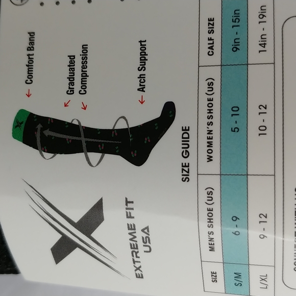 Extreme Fit Unisex Nurse Inspired Knee High Compression Socks - NWOT - Picture 5 of 6